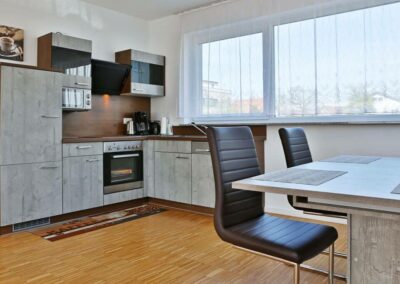 Küche mit Panoramafenster