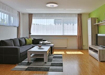 Living room with panoramic window